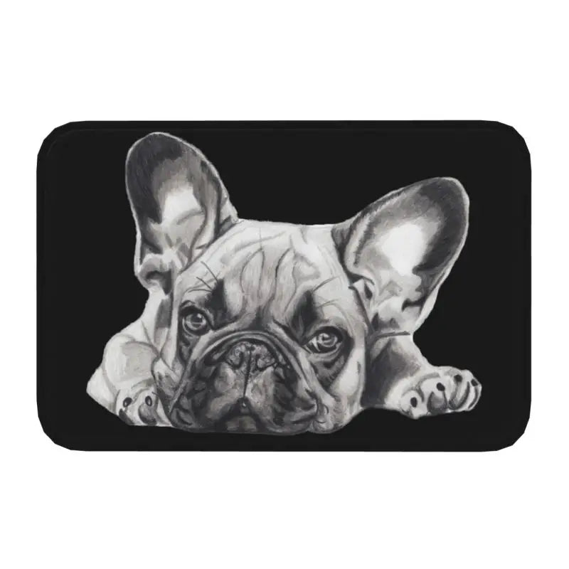 Navak Carpet Custom Cute French Bulldog Doormat Anti-Slip Entrance Kitchen Bathroom Door Floor Mat Garage Rug Carpet Footpad