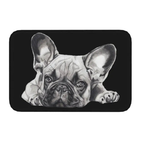 Navak Carpet Custom Cute French Bulldog Doormat Anti-Slip Entrance Kitchen Bathroom Door Floor Mat Garage Rug Carpet Footpad