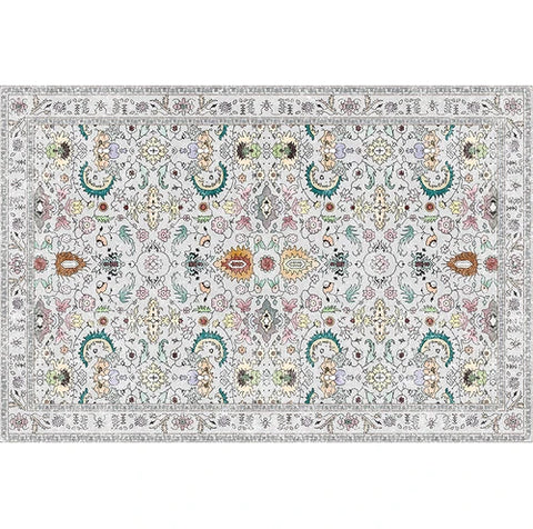 Navak Carpet Retro Ethnic Style Carpets for Living Room Persia Bedroom Decor Rug Non-slip Washable Porch Floor Mat Dining Room Lounge Carpet