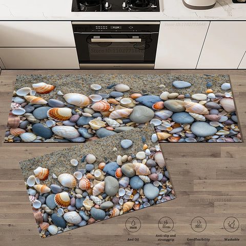 Navak Carpet High Quality Floor Mats Absorbent Non-Slip Kitchen Entrance Doormat Pebble Rug Carpet Waterproof Washable Living Room Stones Mat