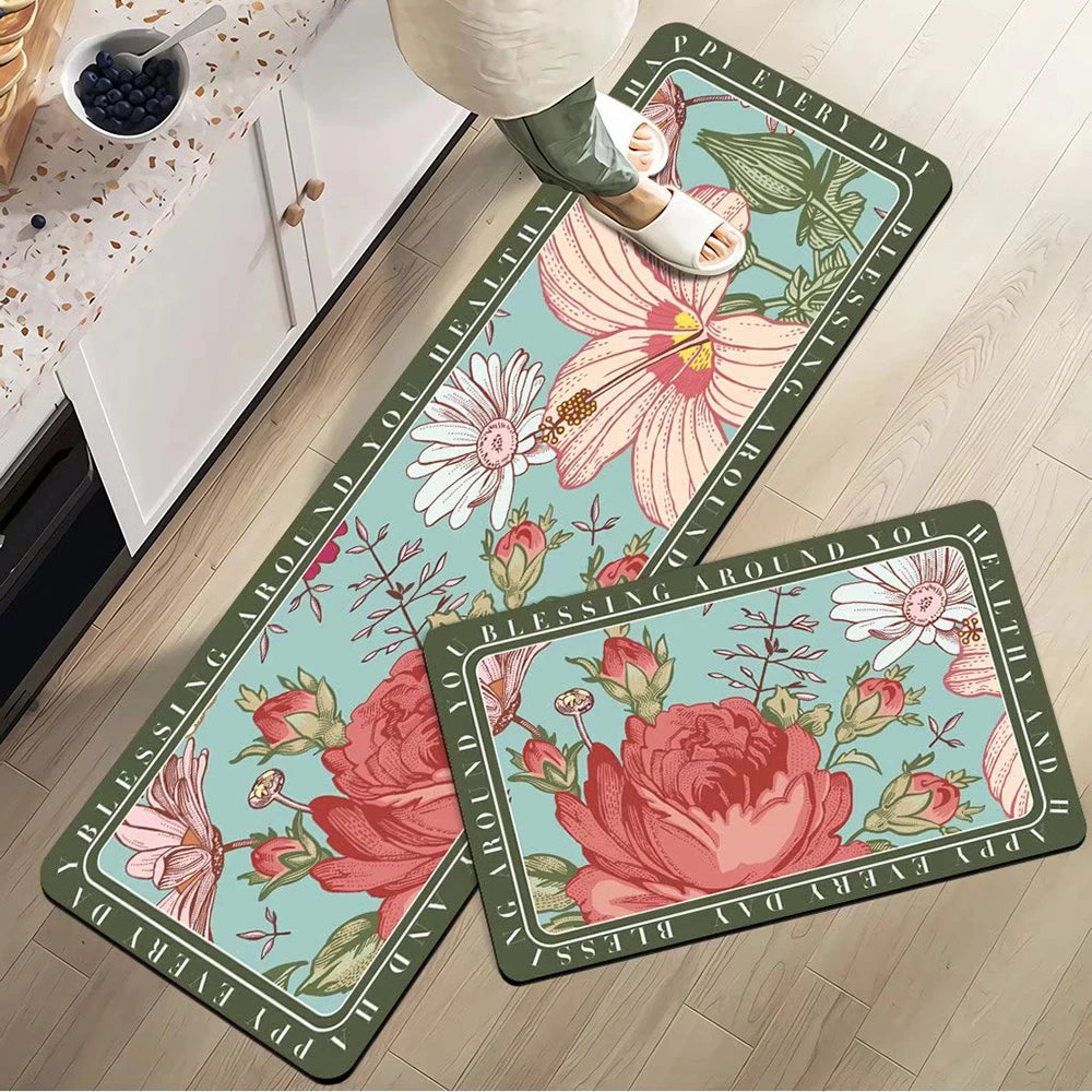 Navak Carpet Absorbent Kitchen Rug Non-slip Floor Mat Absorb Oil Kitchen Long Area Rug Bedroom Carpet Entrance Doormat Home Decor Room Tapis