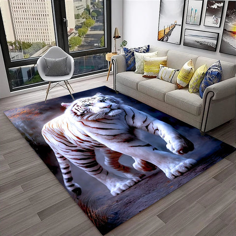 Navak Carpet 3D Dream Tiger Animal Cartoon Carpet Rug for Home Living Room Bedroom Sofa Doormat Decor,Child Play Area Rug Non-slip Floor Mat