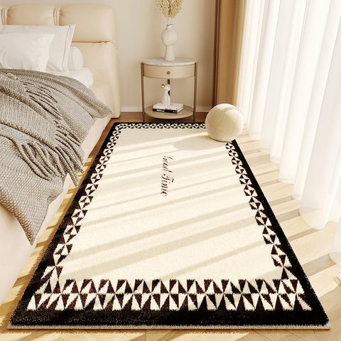 Navak Carpet French Cream Style Bedroom Carpet High End Color Bedside Fluffy Soft Thickened Carpets New Minimalist Style Anti Slip Rug