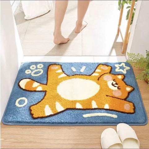 Navak Carpet Exclusive Picks Cartoon Toilet Bathroom Wool-Like Rug For Floor Under Door Anti-Slip And Water-Absorbing Carpet For Home Decoration