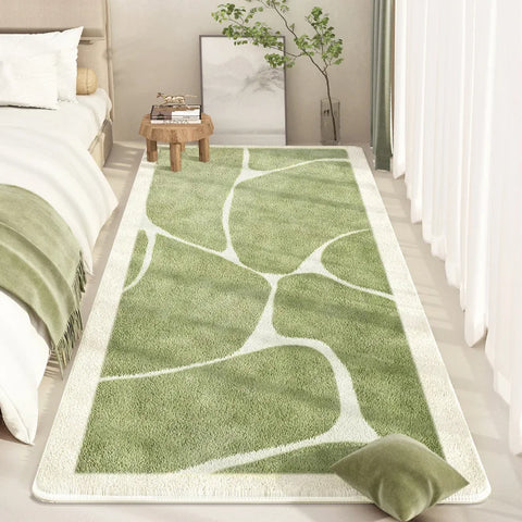 Navak Carpet Exclusive Picks Fresh Green Plush Carpet Bedroom Bed Soft Skin Carpet Bay Window Long Strip Carpet Living Room Sofa Carpet Home Decor