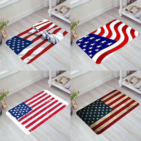 Navak Carpet Flag of American Floor Mat Carpets Room Mats Rugs Home Doormat Entrance Door Kitchen Carpet Balcony Foot Rug Bathroom Bath House