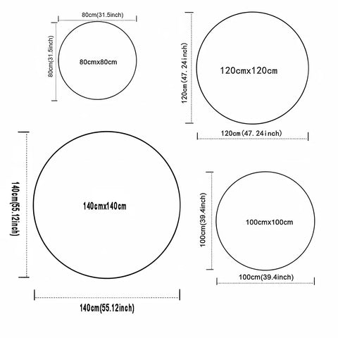 Navak Carpet Abstract Art Round Rug Living Room Sofa Bedroom Decorative Carpet Computer Chair Floor Mat Non-Slip