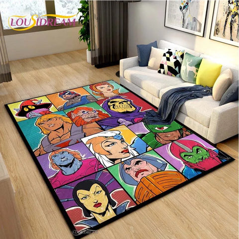 Navak Carpet He-man masters Cartoon Anime Carpet for Living Room Bedroom Yoga Area Rug Kitchen Un-slip Floor Mat decor Alfombra Birthday gift