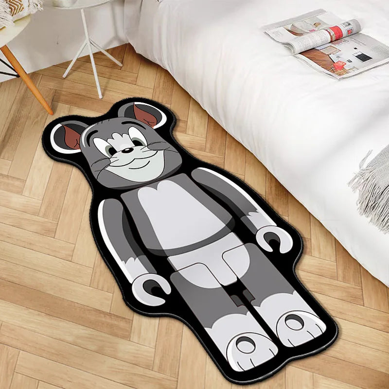 Navak Carpet Irregular Cartoon Bearbricks Rug Multicolor Violence Bear Carpet For Bedroom Bedside Non-Slip Fashion Home Floor Mat Rugs