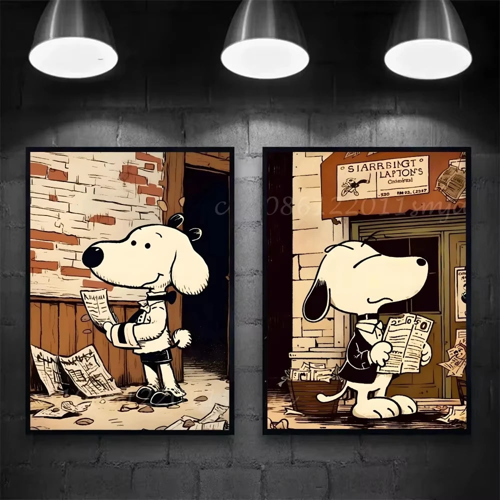 Navak Carpet Daily Picks Retro Classic S-Snoopy Dog Poster Stickers Art Wall Murals Decor Game Room Decor Gifts Painting
