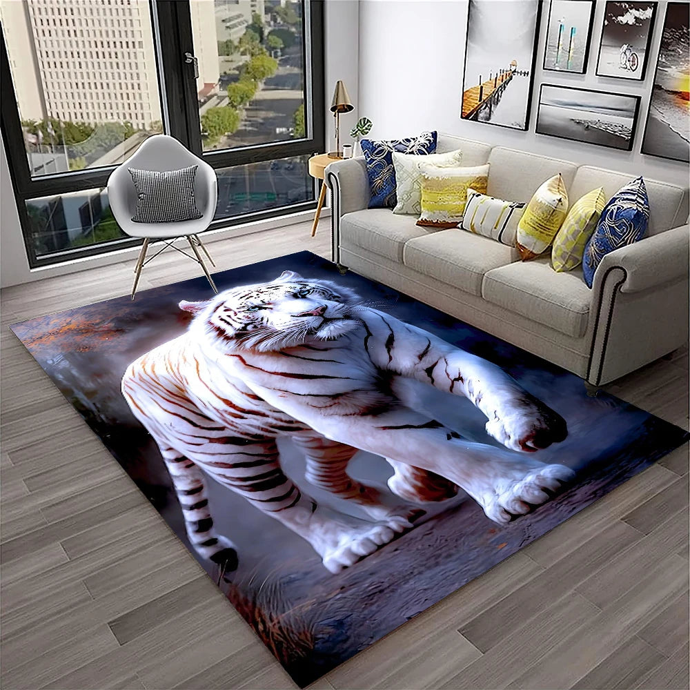 Navak Carpet 3D Dream Tiger Animal Cartoon Carpet Rug for Home Living Room Bedroom Sofa Doormat Decor,Child Play Area Rug Non-slip Floor Mat