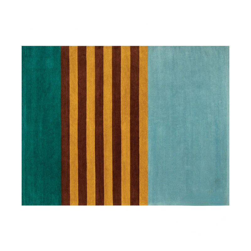 Navak Carpet Modern Stripe Area Rug for Living Room Bedroom Study Large Size Non-Slip Machine Washable Floor Mat