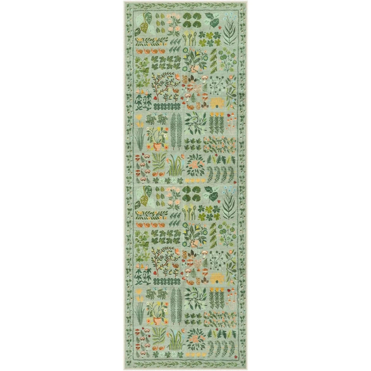 Navak Carpet Corridor Carpet Long Runner Rug Green Plant Leaf Carpets Soft Machine Washable Floor Mat Hallway Home Decoration Rugs