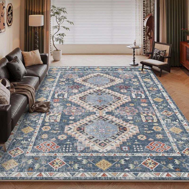 Navak Carpet American Retro Style Rugs for Bedroom Large Area Living Room Decoration Plush Carpet Anti-slip Lounge Floor Mat Fluffy Soft Rug