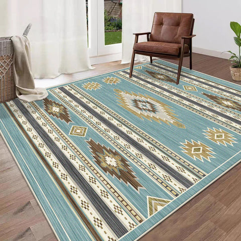 Navak Carpet Boho Style Moroccan Geometric Area Rug for Living Room Plush High-Pile Floor Mat Non-Slip Large Size