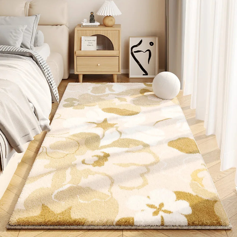 Navak Carpet Exclusive Picks Simple Cream Style Faux Cashmere Living Room Fluffy Rugs Home Decor Bedroom Cloakroom Bedside Non-Slip Rugs