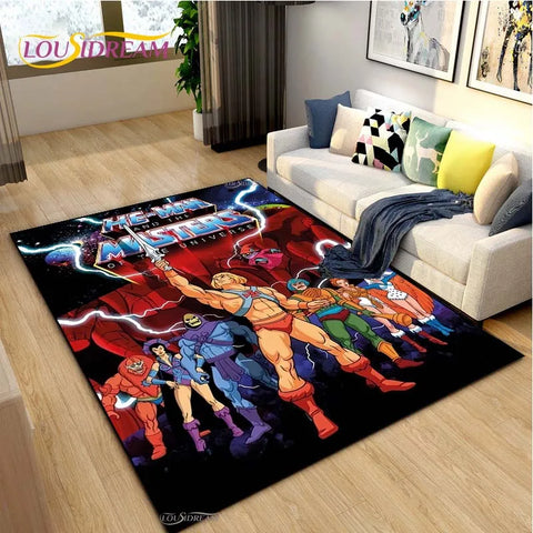 Navak Carpet He-man masters Cartoon Anime Carpet for Living Room Bedroom Yoga Area Rug Kitchen Un-slip Floor Mat decor Alfombra Birthday gift