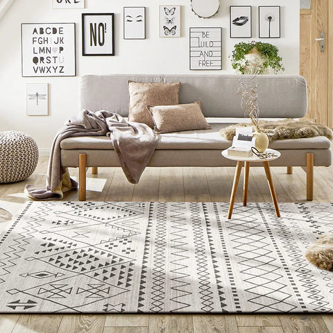 Navak Carpet American Moroccan Bedroom Decor Bedside Carpet Washable Carpets for Living Room Nordic Ethnic Lounge Rug Soft Non-slip Floor Mat