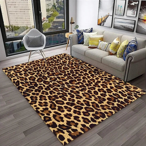 Navak Carpet Leopard Print Carpet Rugs Living Room Floor Mats Bedroom Decor Carpets for Bed Room Carpets for Living Room Decoration Maison