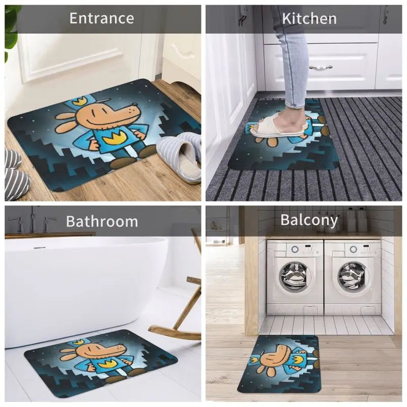 Navak Carpet Custom Dogs Man Doormat Mat Anti-Slip Bath Kitchen Toilet Rug Carpet 40*60cm