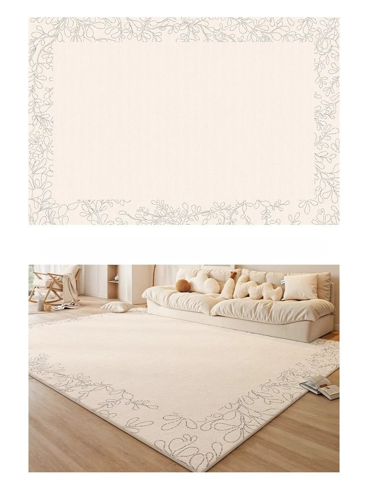 Navak Carpet Cream Style Rugs for Bedroom Large Area Living Room Decoration Non-slip Carpet Thickend Plush Lounge Rug Fluffy Soft Bedside Rug