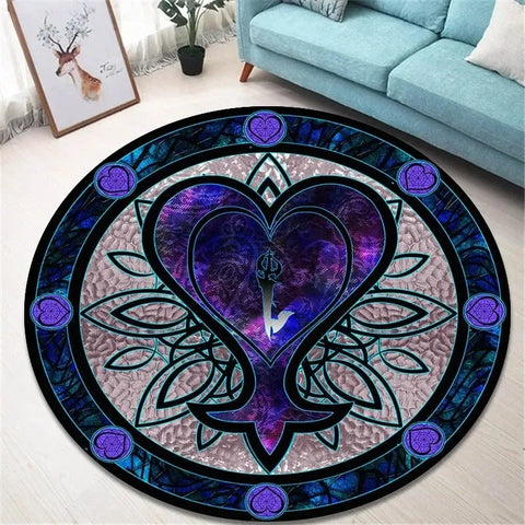 Navak Carpet Daily Picks Kingdom Hearts Cartoon Area Rug Round Floor Mat Living Room Carpet Bathroom Kitchen Rugs Doormat Non-slip Floor Mat