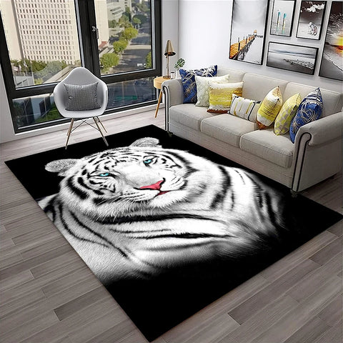 Navak Carpet 3D Dream Tiger Animal Cartoon Carpet Rug for Home Living Room Bedroom Sofa Doormat Decor,Child Play Area Rug Non-slip Floor Mat