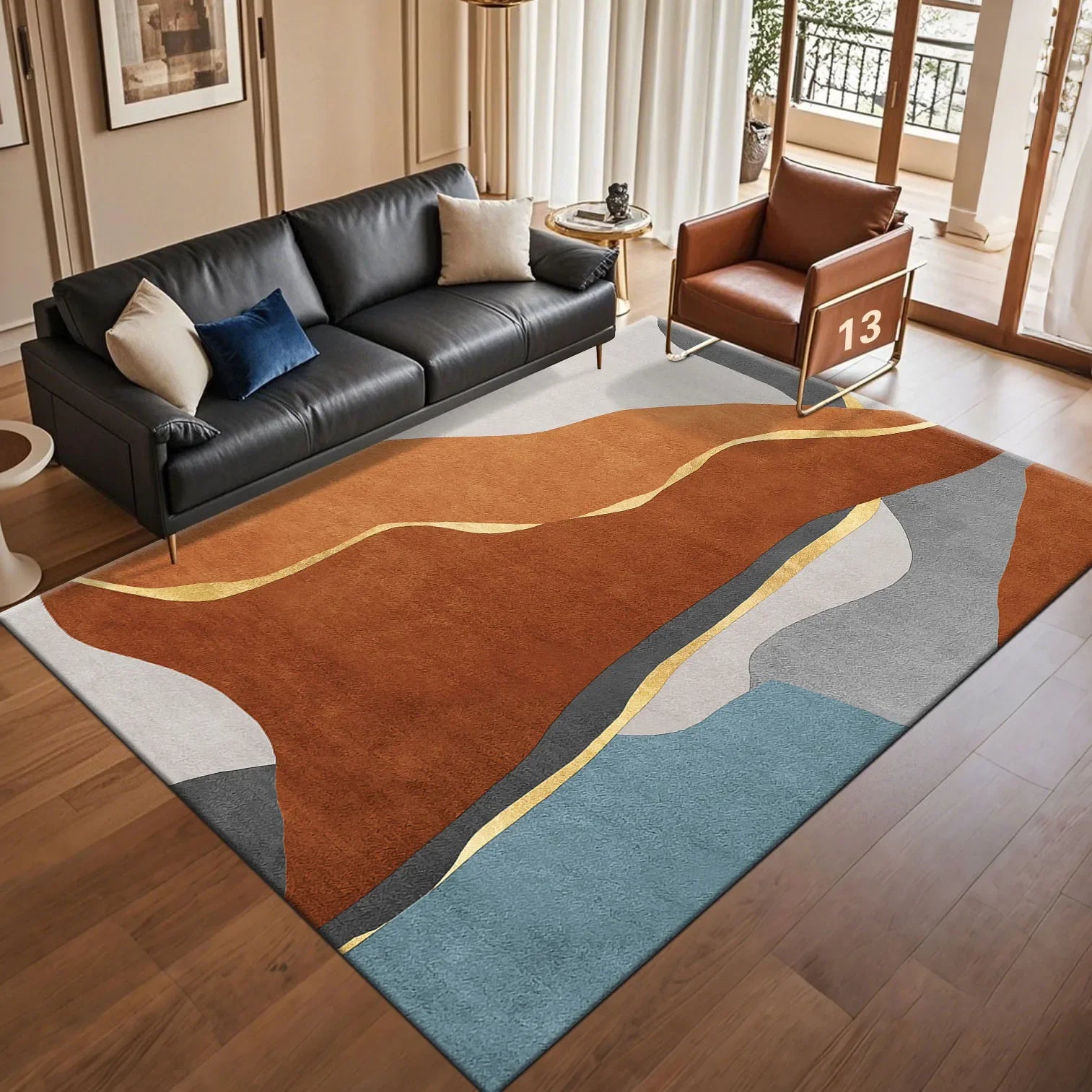 Navak Carpet Modern Light Luxury Abstract Carpet for Living Room Coffee Tables Sofa Rugs Bedroom Soft Floor Mat