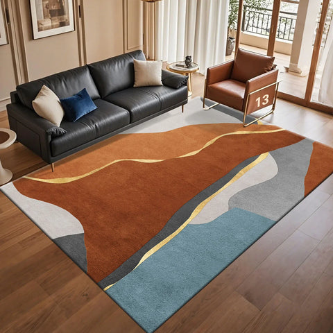 Navak Carpet Modern Light Luxury Abstract Carpet for Living Room Coffee Tables Sofa Rugs Bedroom Soft Floor Mat