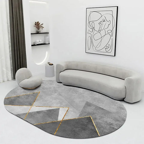 Navak Carpet Creative Oval Carpet Living Room Decoration Carpets High Quality Rugs for Bedroom Home Decor Mat Lounge Rug Non-slip Porch Mats