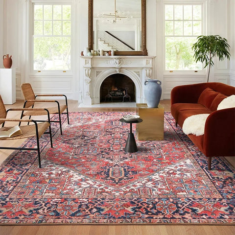 Navak Carpet Persian Style Living Room Large Area Carpets Retro Bedroom Bedside Decoration Carpet Soft Cloakroom Rug Comfortable Balcony Rugs