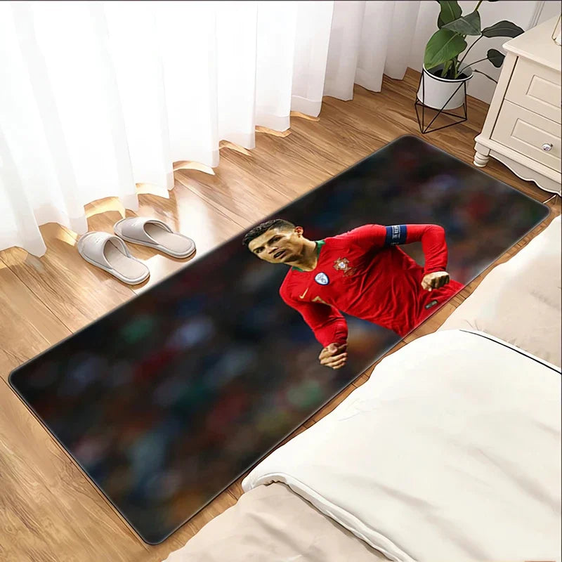 Navak Carpet Footballstar Floor Mat R-Ronaldo C-Cristiano Foot Mat Bath Mat Washable Non-slip Kitchen Rug Bedroom Carpet Room Mats Balcony