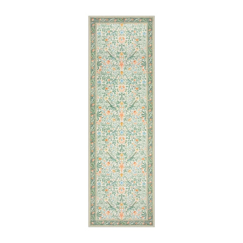Navak Carpet Hallway Carpet Corridor Runner Long Floor Mat Machine Washable Non-slip Bedroom Bedside Foot Mats Green Rug Home Decoration Rugs