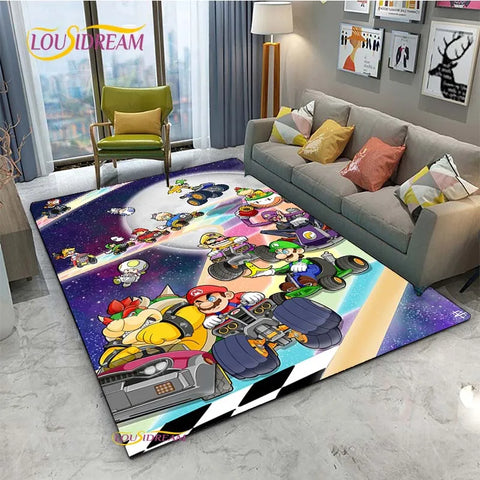 Navak Carpet Mario Cartoon Anime Carpet for Living Room Bedroom Cute Rugs Table Kitchen Door Kids Un-slip Floor Mats Alfombra Birthday gift