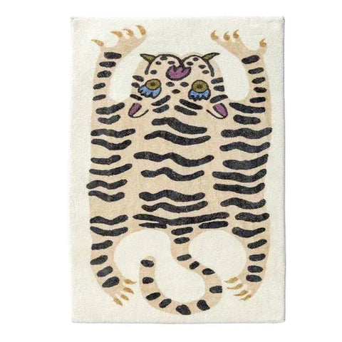 Navak Carpet Exclusive Picks Cartoon Leopard Carpet For Cooling And Warmth, Home Decoration, Bedroom Plush Floor Mat, Living Room Rest Area Floor Mat