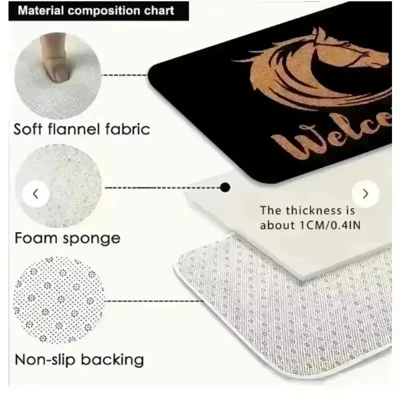 Navak Carpet Daily Picks Disney Dark Cat Welcome Madafakas Floor Mat Entrance Door Mat Rectangle Home Soft Badmat Front Door Indoor Outdoor Mat