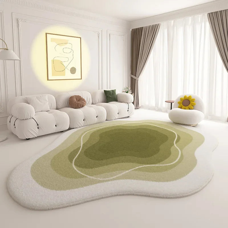 Navak Carpet Modern Cream Style Carpets for Living Room Irregular Plush Rug Light Luxury Bedroom Decor Carpet Fluffy Soft Thicken Bedside Mat