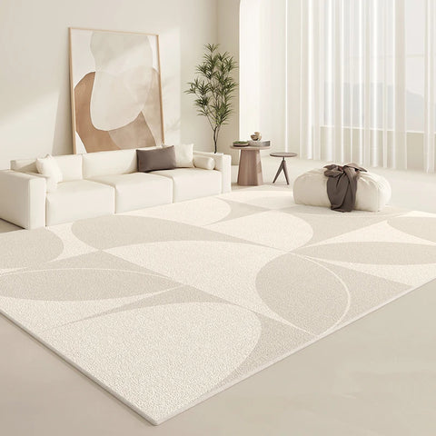 Navak Carpet Cream Style Carpets for Living Room Fluffy Soft Plush Rug Minimalist Lounge Floor Mat Home Bedroom Decor Bedside Carpet