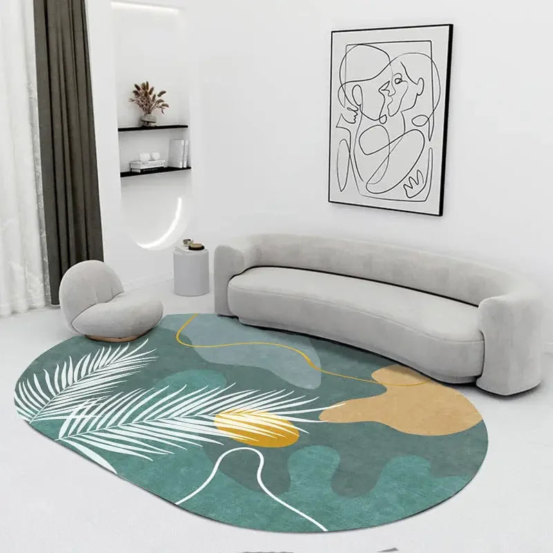 Navak Carpet Creative Oval Carpet Living Room Decoration Carpets High Quality Rugs for Bedroom Home Decor Mat Lounge Rug Non-slip Porch Mats