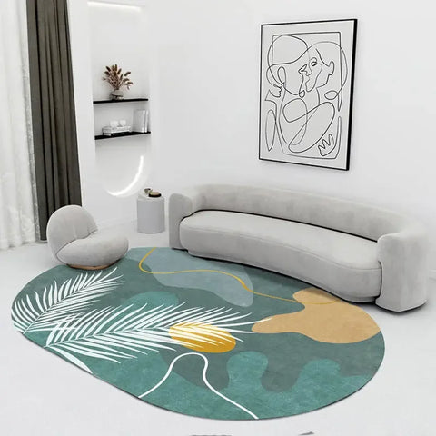 Navak Carpet Creative Oval Carpet Living Room Decoration Carpets High Quality Rugs for Bedroom Home Decor Mat Lounge Rug Non-slip Porch Mats