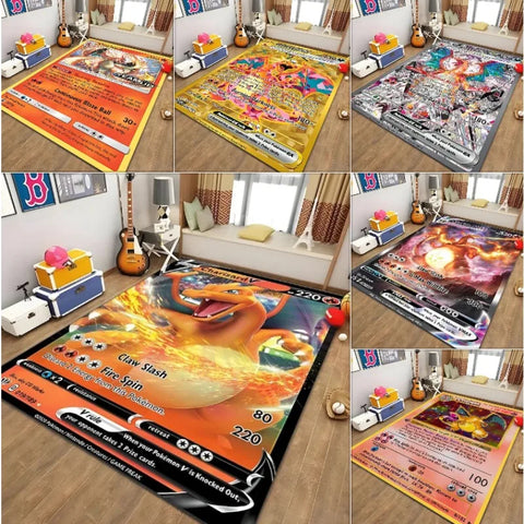Navak Carpet Daily Picks Disney Japanese Anime Pattern Rug Pokemon Card for Bedroom Living Room Anime Carpets for Girl Room Floor Mat Home Decor