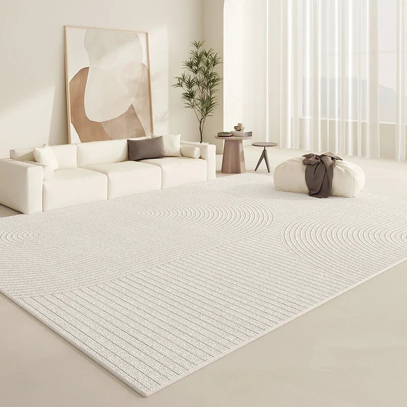 Navak Carpet Cream Style Carpets for Living Room Fluffy Soft Plush Rug Minimalist Lounge Floor Mat Home Bedroom Decor Bedside Carpet
