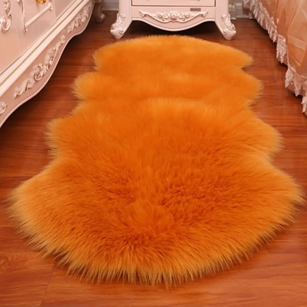 Navak Carpet Washable Imitation Wool Floor Protection Fluffy Shaggy Non Slip Sheepskin Rug Soft Rugs Bedroom Mats Faux Fur