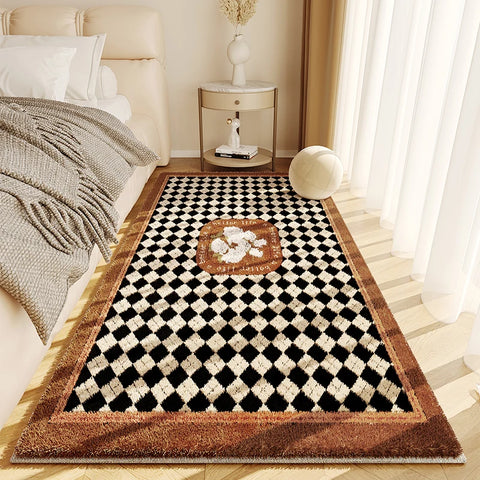 Navak Carpet French Cream Style Bedroom Carpet High End Color Bedside Fluffy Soft Thickened Carpets New Minimalist Style Anti Slip Rug