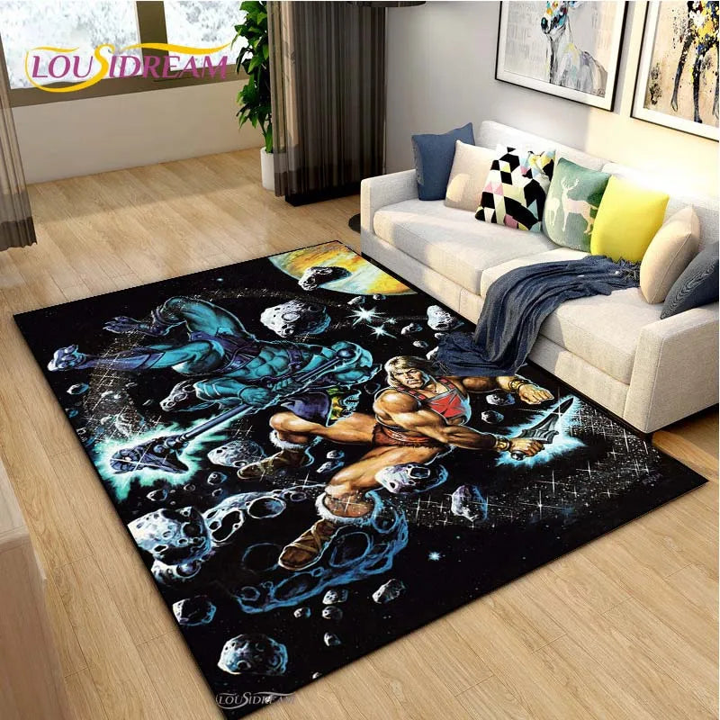 Navak Carpet He-man masters Cartoon Anime Carpet for Living Room Bedroom Yoga Area Rug Kitchen Un-slip Floor Mat decor Alfombra Birthday gift