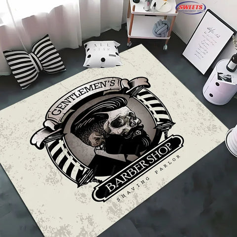 Navak Carpet Barber Shop sign Pattern Carpet,Living Room and Bedroom Household Items,Children's Room Sofa Mats, Doormat Floor  Anti-slip Rug