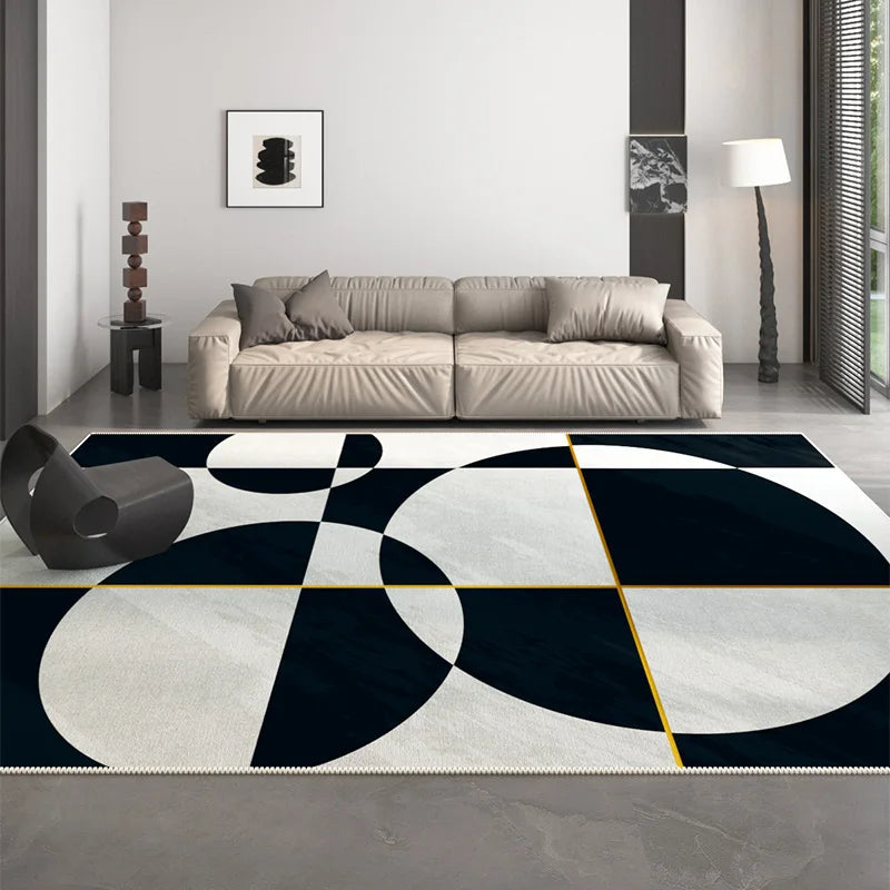 Navak Carpet Nordic Style Carpets for Living Room Washable Bedroom Decor Geometric Pattern Carpet Luxury Lounge Rug Home Large Area Floor Mat