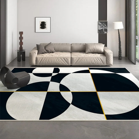 Navak Carpet Nordic Style Carpets for Living Room Washable Bedroom Decor Geometric Pattern Carpet Luxury Lounge Rug Home Large Area Floor Mat