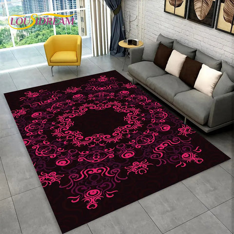 Navak Carpet Bohemia Mandala Geometric Area Rug,Carpet Rug for Home Living Room Bedroom Sofa Doormat Kitchen Decor,Kid Non-slip Floor Mats