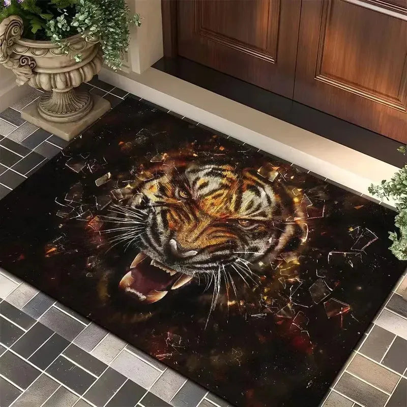 Navak Carpet Exclusive Picks Crystal Pile Carpet Zoo Lion Living Room Bedroom Bathroom Entryway Washable Dirty Resistant Rectangle Rugs